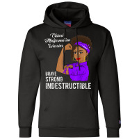 Chiari Malformation Warrior Indestructible Awareness Gift Champion Hoodie | Artistshot