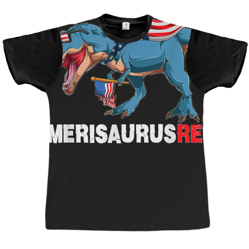 Funny Dinosaur 4th Of July Kids Boys Men Amerisaurus T Rex Graphic T-shirt | Artistshot