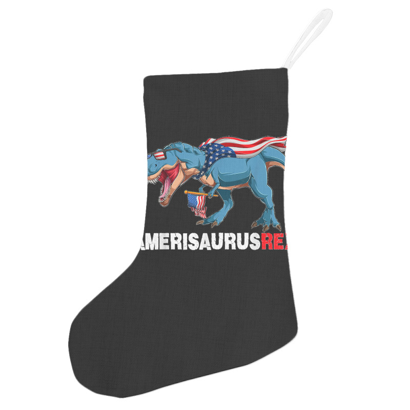 Funny Dinosaur 4th Of July Kids Boys Men Amerisaurus T Rex Holiday Stocking | Artistshot