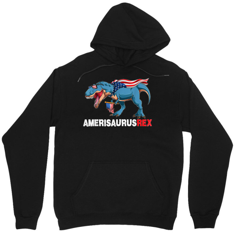 Funny Dinosaur 4th Of July Kids Boys Men Amerisaurus T Rex Unisex Hoodie | Artistshot