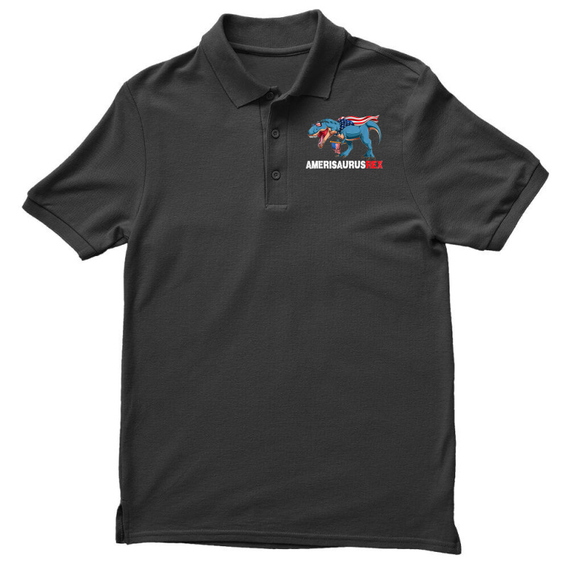 Funny Dinosaur 4th Of July Kids Boys Men Amerisaurus T Rex Men's Polo Shirt | Artistshot