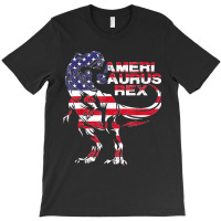 Funny Dinosaur 4th Of July American Flag Amerisaurus T Rex T-shirt | Artistshot