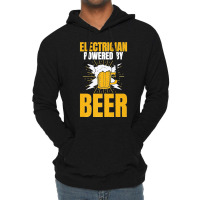 Electrician Powered By Beer Gag Tee For Unisex Electricians Premium Lightweight Hoodie | Artistshot