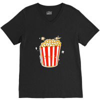 Kawaii Cinema Snacks Salty Sweet Caramel Popcorn Sticker V-neck Tee | Artistshot