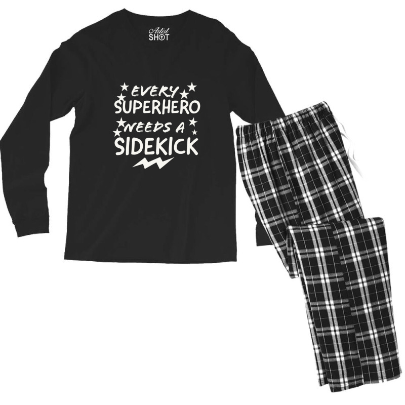 Every Superhero Needs A Sidekicks Men's Long Sleeve Pajama Set by AcostaLopezJuan | Artistshot