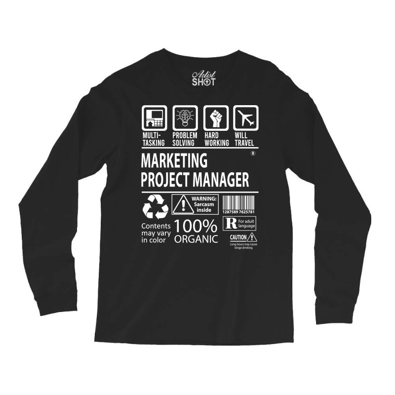 Marketing Project Manager T Shirt - Multitasking Certified Job Gift It Long Sleeve Shirts by mckeebeckett3l9yxd | Artistshot