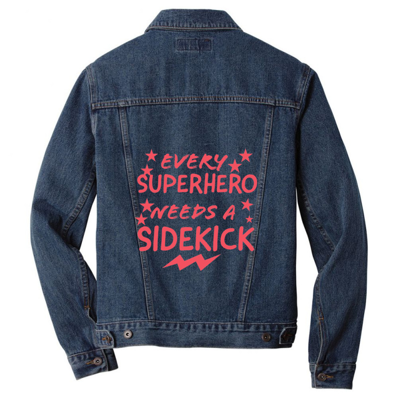 Every Superhero Needs A Sidekicks 2 Men Denim Jacket by AcostaLopezJuan | Artistshot