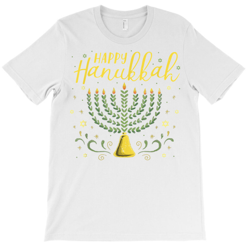 Happy Hanukkah Menorah Jewish Chanukah Festive Holiday T Shirt T-shirt | Artistshot