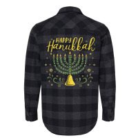 Happy Hanukkah Menorah Jewish Chanukah Festive Holiday T Shirt Flannel Shirt | Artistshot