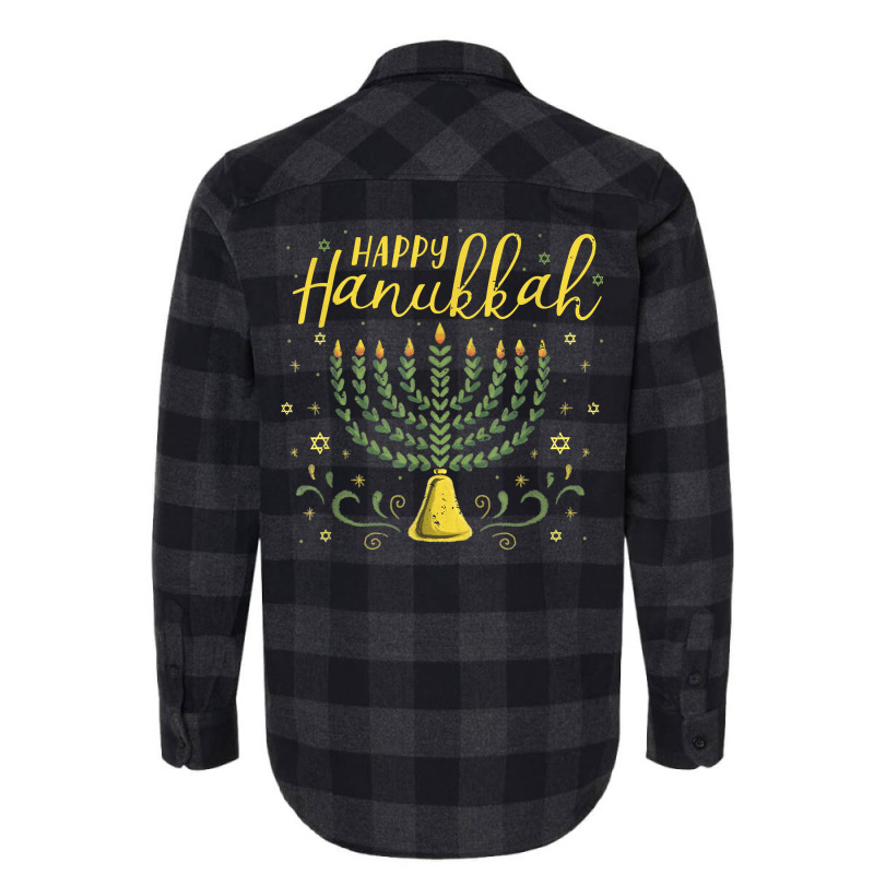 Happy Hanukkah Menorah Jewish Chanukah Festive Holiday T Shirt Flannel Shirt | Artistshot