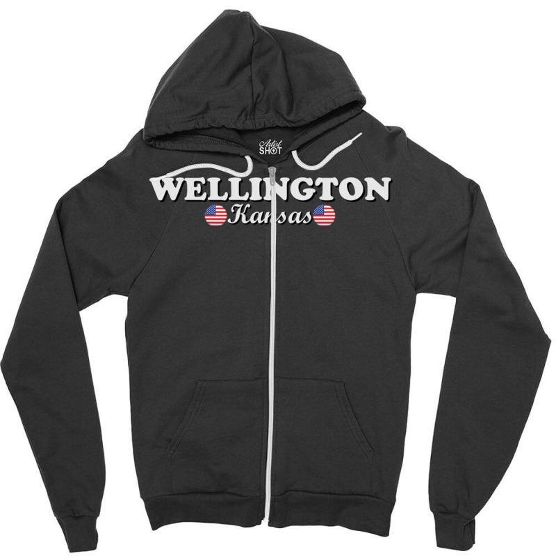 Wellington Kansas Zipper Hoodie | Artistshot