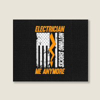 Electrician Nothing Shocks Me Anymore Usa Flag American Landscape Canvas Print | Artistshot