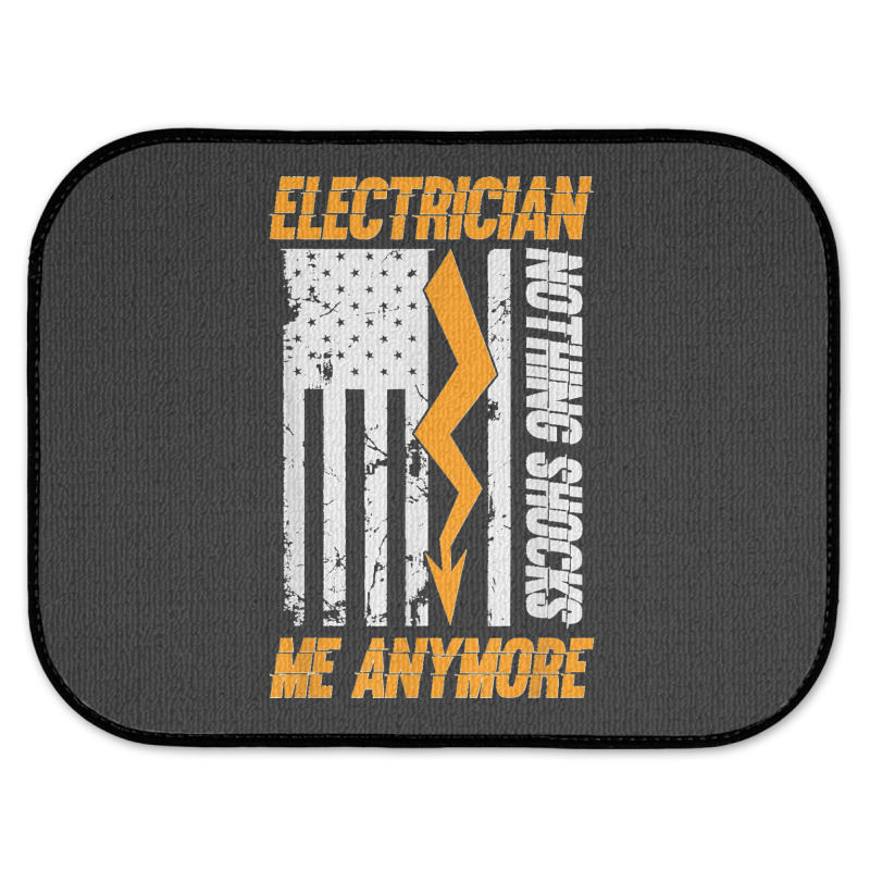 Electrician Nothing Shocks Me Anymore Usa Flag American Rear Car Mat | Artistshot