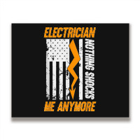 Electrician Nothing Shocks Me Anymore Usa Flag American Metal Print Horizontal | Artistshot