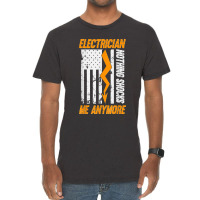 Electrician Nothing Shocks Me Anymore Usa Flag American Vintage T-shirt | Artistshot