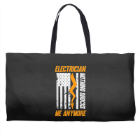 Electrician Nothing Shocks Me Anymore Usa Flag American Weekender Totes | Artistshot