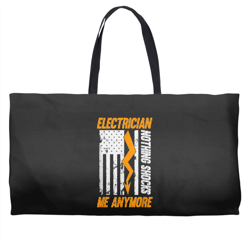 Electrician Nothing Shocks Me Anymore Usa Flag American Weekender Totes | Artistshot