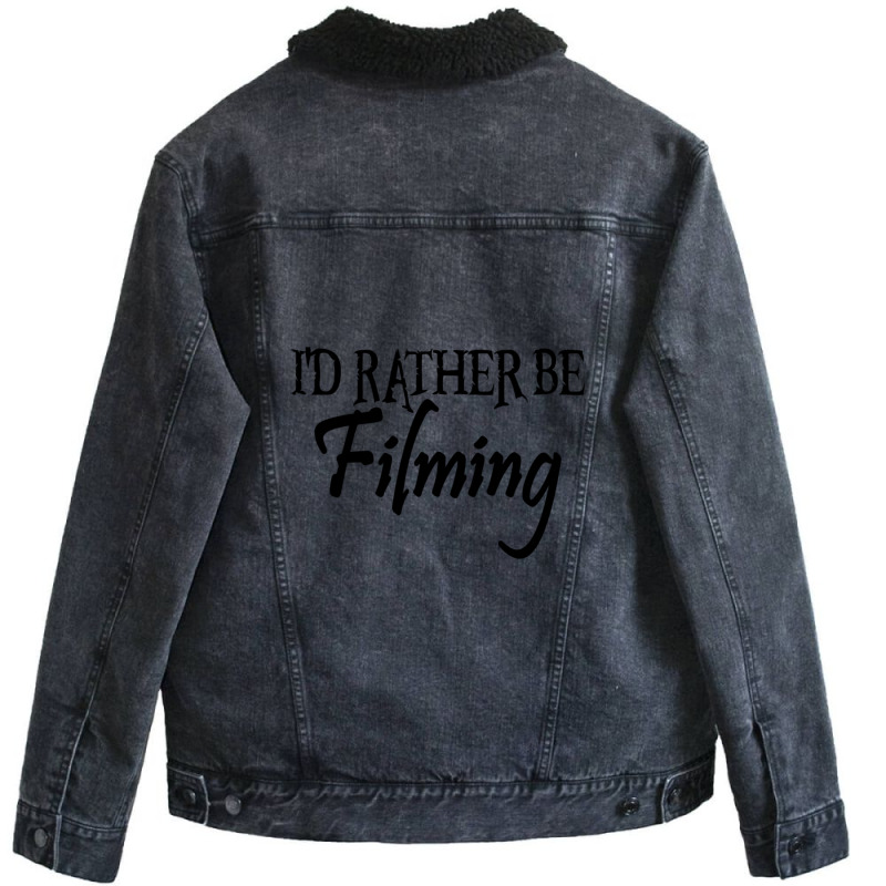 Filming Films Director Actor Actress Spectator Cinema Television Strea Unisex Sherpa-lined Denim Jacket | Artistshot