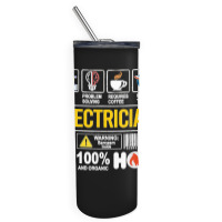 Electrician Multitasking Sarcasm Job Pride Proud Electrician Skinny Tumbler | Artistshot