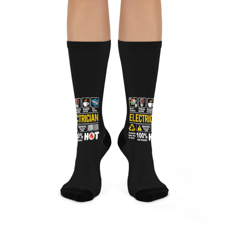 Electrician Multitasking Sarcasm Job Pride Proud Electrician Crew Socks | Artistshot