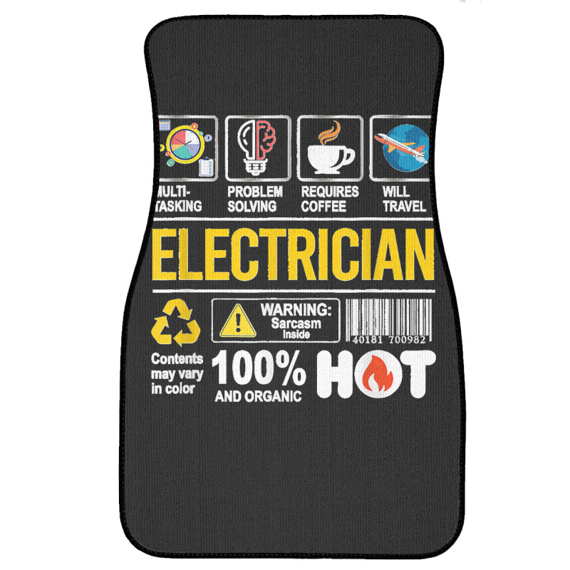 Electrician Multitasking Sarcasm Job Pride Proud Electrician Front Car Mat | Artistshot