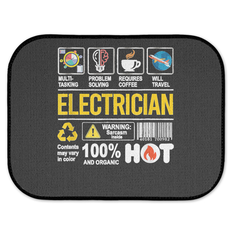 Electrician Multitasking Sarcasm Job Pride Proud Electrician Rear Car Mat | Artistshot