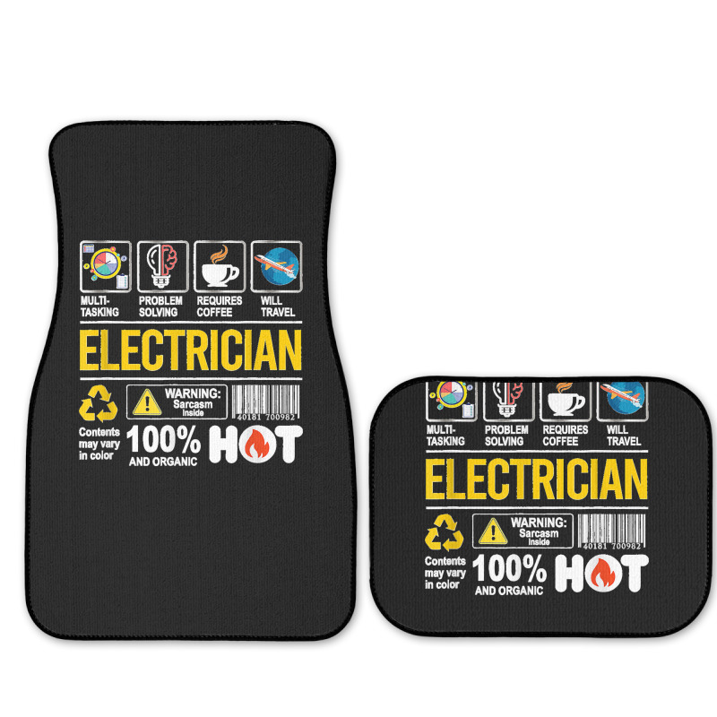 Electrician Multitasking Sarcasm Job Pride Proud Electrician Full Set Car Mats | Artistshot