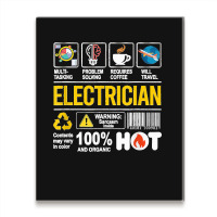 Electrician Multitasking Sarcasm Job Pride Proud Electrician Metal Print Vertical | Artistshot