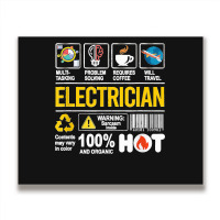 Electrician Multitasking Sarcasm Job Pride Proud Electrician Metal Print Horizontal | Artistshot