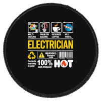 Electrician Multitasking Sarcasm Job Pride Proud Electrician Round Patch | Artistshot