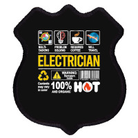 Electrician Multitasking Sarcasm Job Pride Proud Electrician Shield Patch | Artistshot