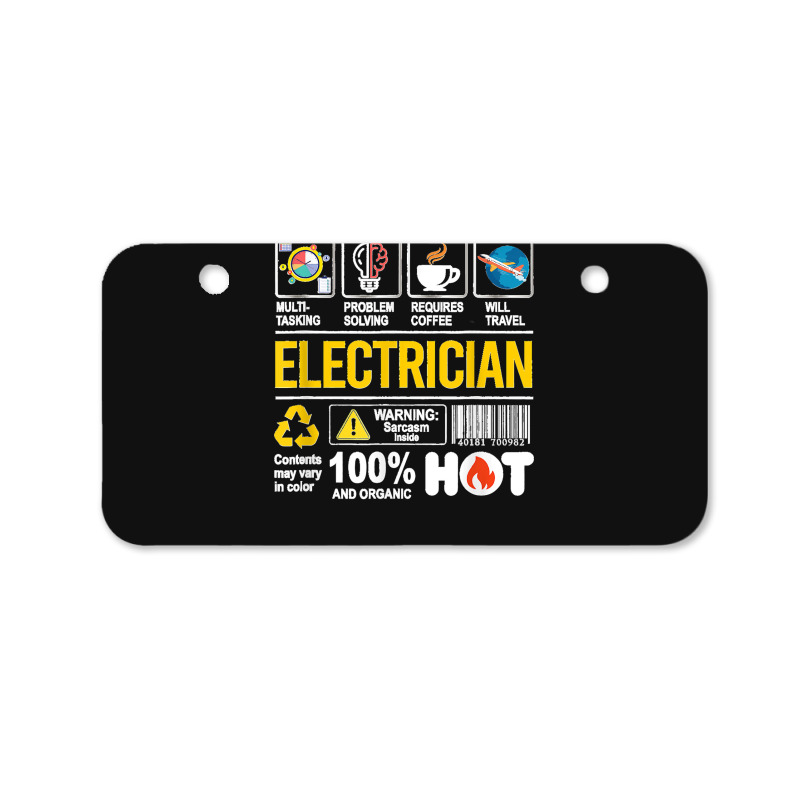 Electrician Multitasking Sarcasm Job Pride Proud Electrician Bicycle License Plate | Artistshot