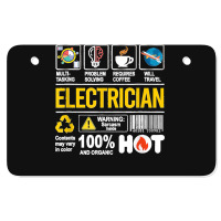 Electrician Multitasking Sarcasm Job Pride Proud Electrician Atv License Plate | Artistshot