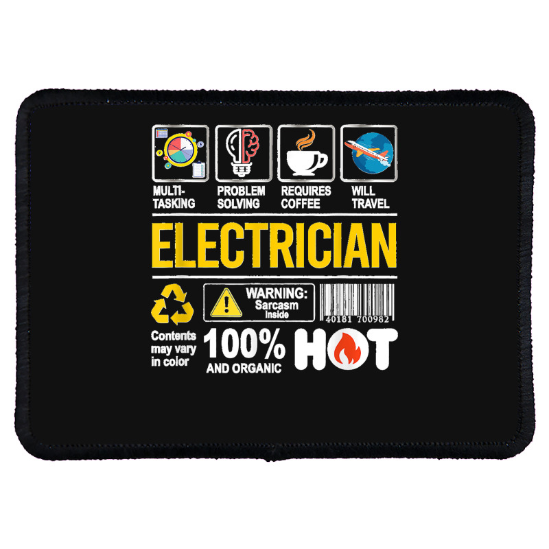 Electrician Multitasking Sarcasm Job Pride Proud Electrician Rectangle Patch | Artistshot