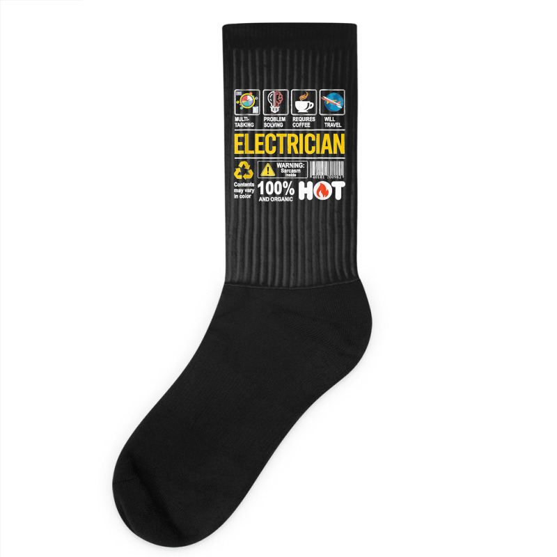 Electrician Multitasking Sarcasm Job Pride Proud Electrician Socks | Artistshot