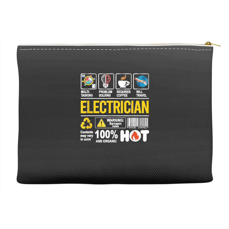 Electrician Multitasking Sarcasm Job Pride Proud Electrician Accessory Pouches | Artistshot