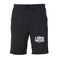 Living Water - White 1 Fleece Short | Artistshot