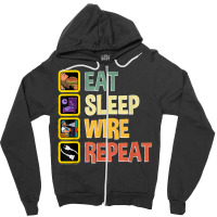 Electrician Lineman Electrical Engineer Work Job Routine Zipper Hoodie | Artistshot