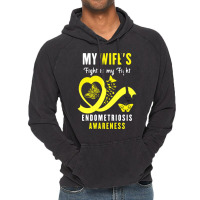 My Wife's Fight Is My Fight Endometriosis Awareness (2) Vintage Hoodie | Artistshot