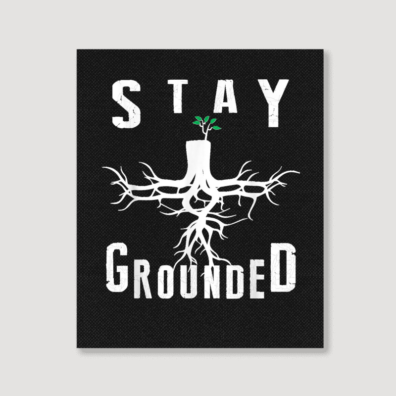 Electrician Journeyman Lineman Stay Grounded Design Portrait Canvas Print | Artistshot