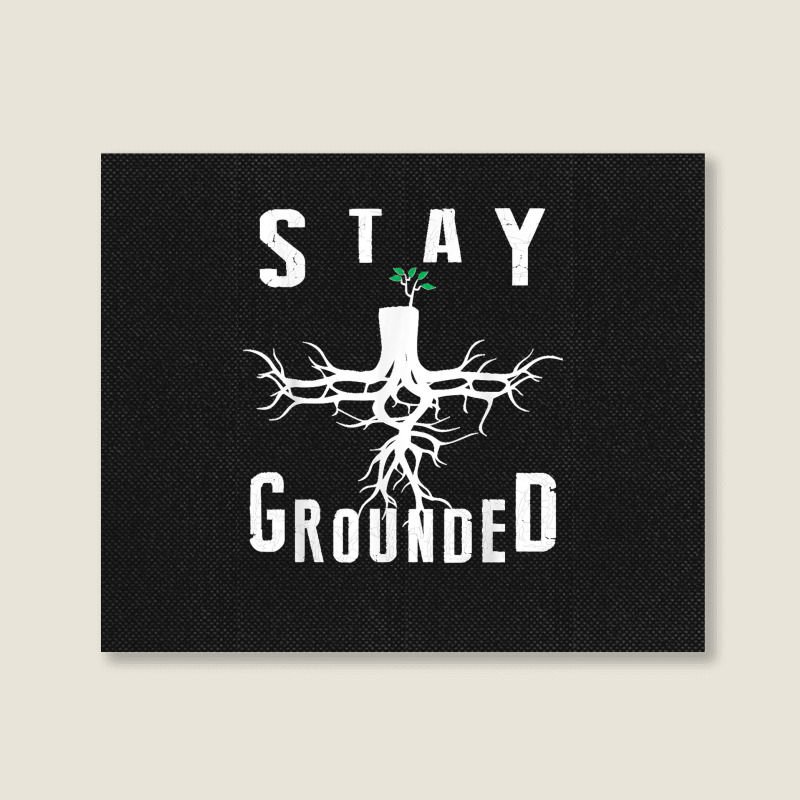 Electrician Journeyman Lineman Stay Grounded Design Landscape Canvas Print | Artistshot