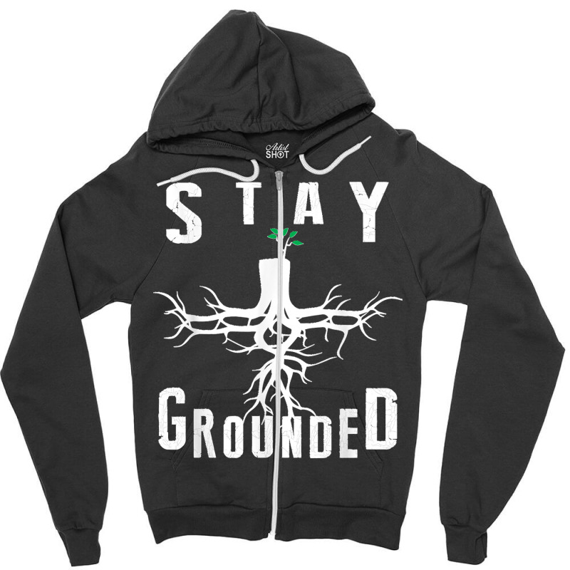 Electrician Journeyman Lineman Stay Grounded Design Zipper Hoodie | Artistshot