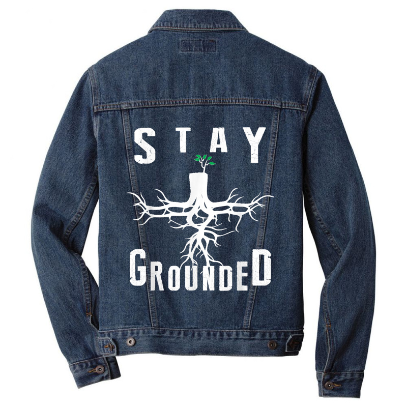 Electrician Journeyman Lineman Stay Grounded Design Men Denim Jacket | Artistshot