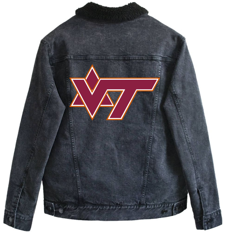 Vt Hokies Jewish Star Of David Unisex Sherpa-lined Denim Jacket | Artistshot