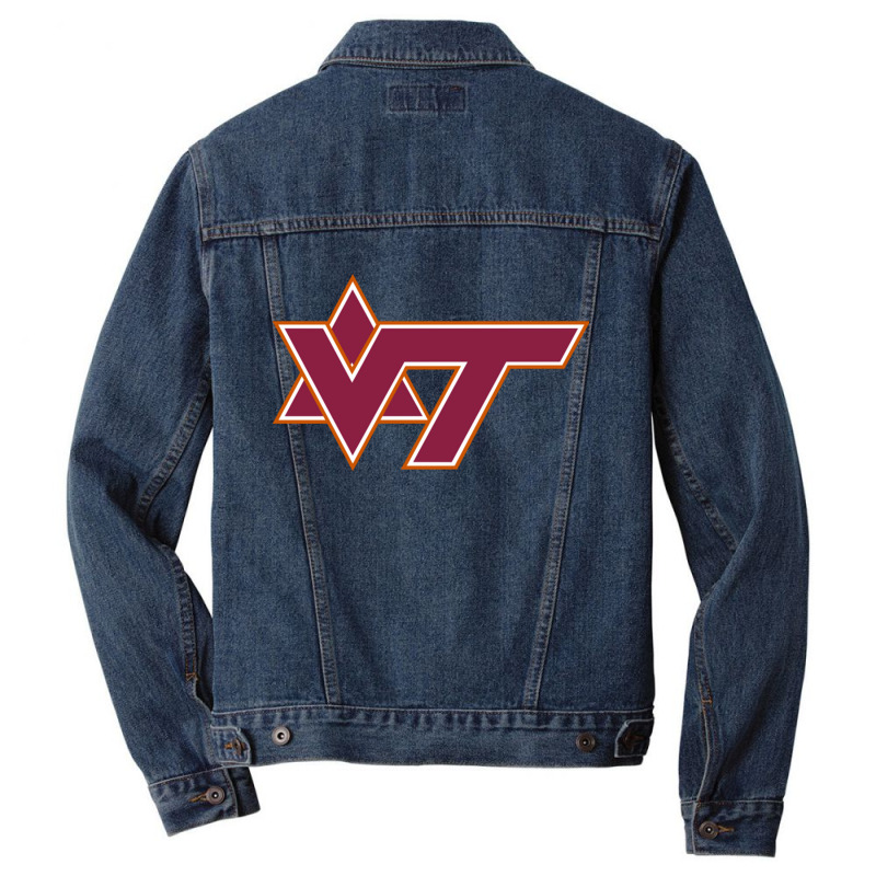 Vt Hokies Jewish Star Of David Men Denim Jacket | Artistshot