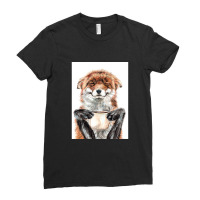 Morning Fox - Cute Coffee Animal Ladies Fitted T-shirt | Artistshot