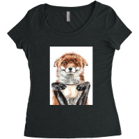 Morning Fox - Cute Coffee Animal Women's Triblend Scoop T-shirt | Artistshot