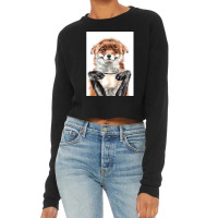 Morning Fox - Cute Coffee Animal Cropped Sweater | Artistshot