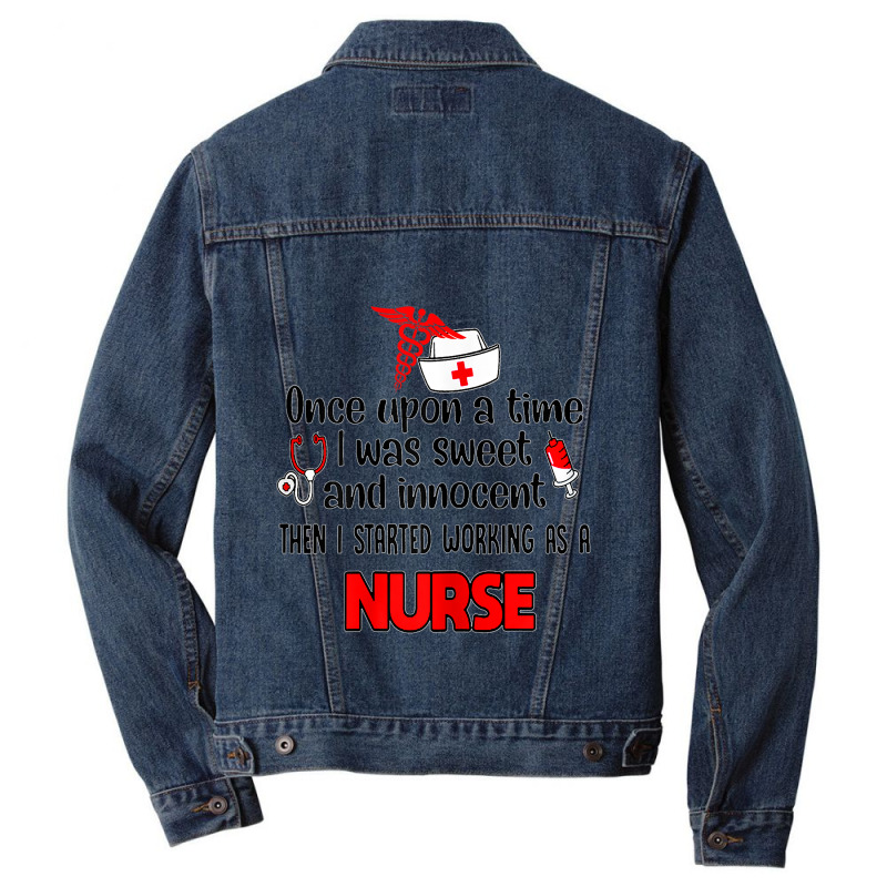 Womens Started Working As A Nurse  Nurse T Shirt Men Denim Jacket by GARYAMILTON | Artistshot