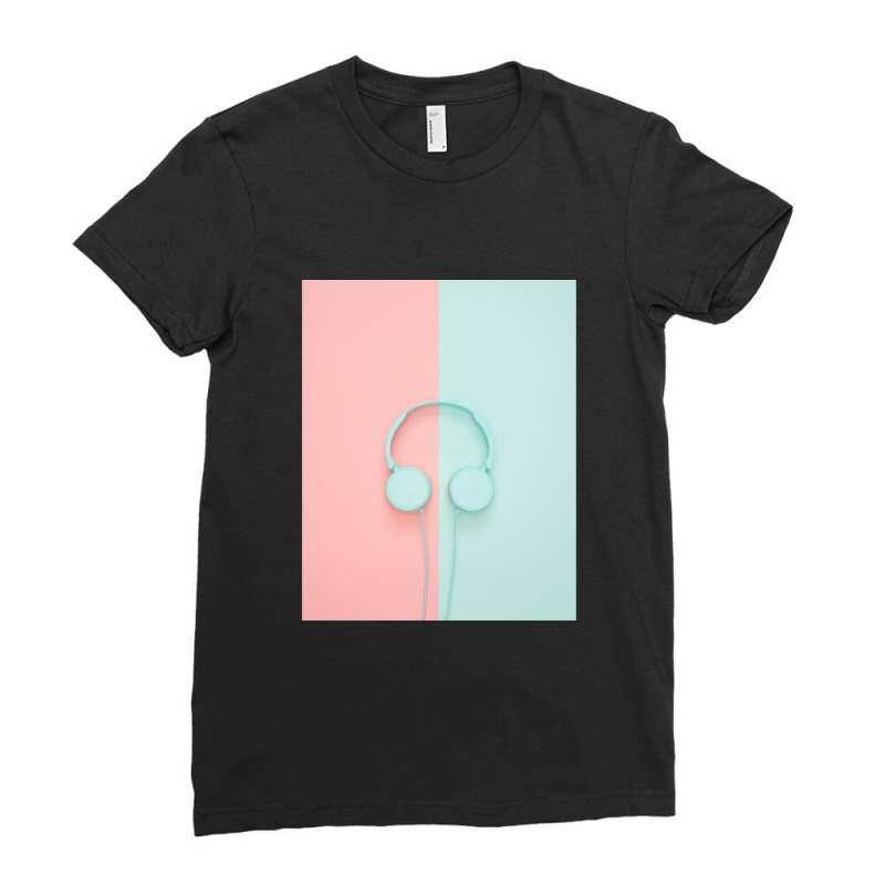 Love Headphones For Music Ladies Fitted T-Shirt by MaryBirdsell | Artistshot